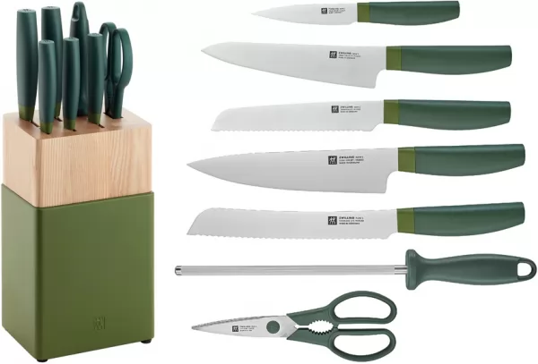 HENCKELS ZWILLING Now S 8pc Block Set Grn HEN33407000