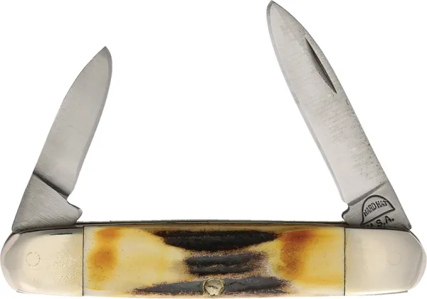 Hard Hat Pen Knife Stag Bone HH329