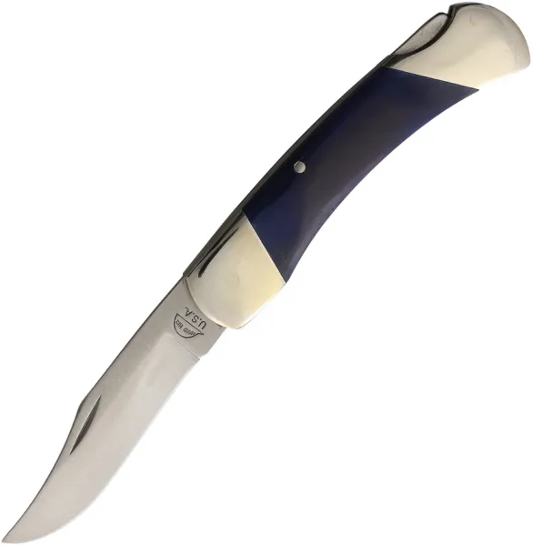 Hard Hat Lockback Blue Bone HH418BU