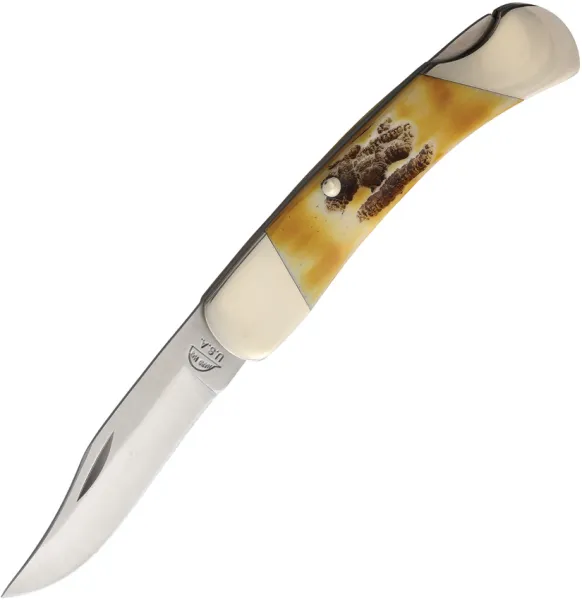 Hard Hat Lockback Brown Bone HH419