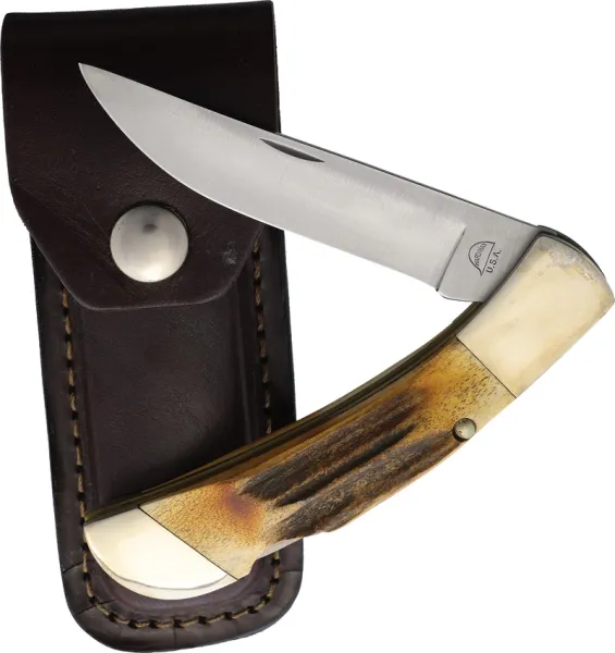 Hard Hat Lockback Stag Bone HH619