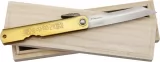 Higonokami Damascus Folder Brass - HIGO16