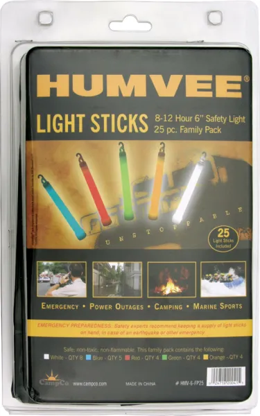 Humvee Safety Light Sticks 25 Pack outdoor gear HMV6FP25