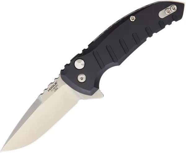 Hogue X1 Micro Button Lock Matte Blk knives HO24170