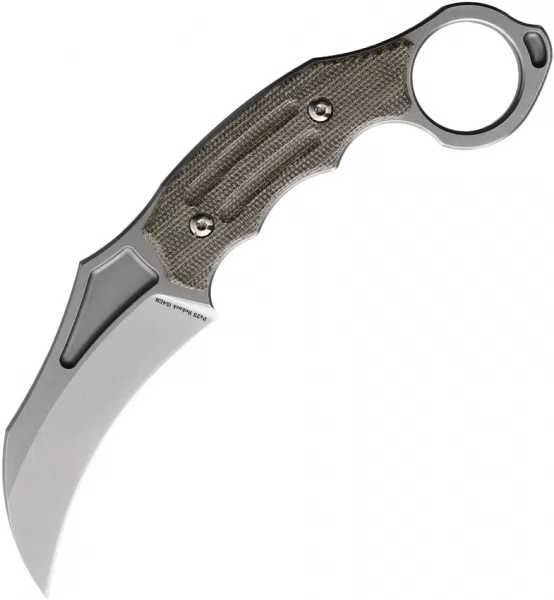 Hoback Knives Tusk Karamit Green Mic HOB043