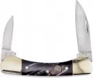 Hen & Rooster Small Canoe Buffalo Horn - HR102BH