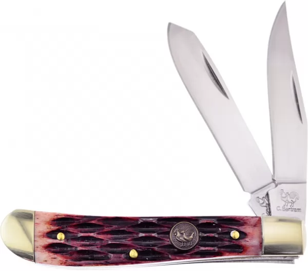 Hen & Rooster Small Trapper Red Bone knives HR212BRPB