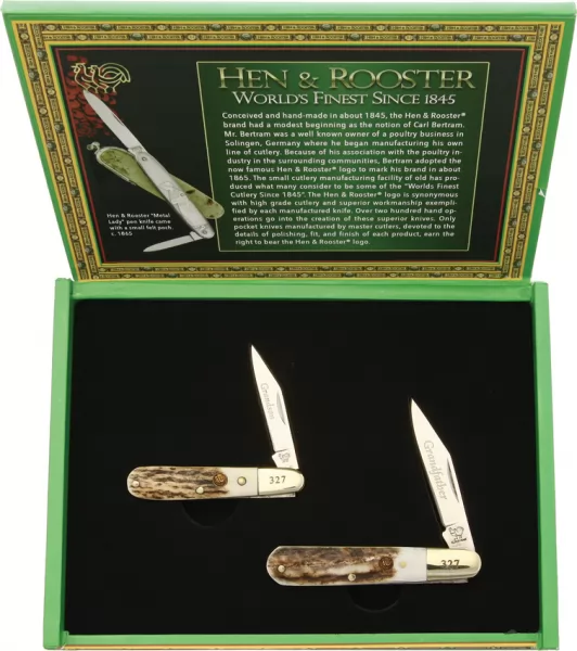 Hen & Rooster Grandfather Grandson Set knives HR251GFGS