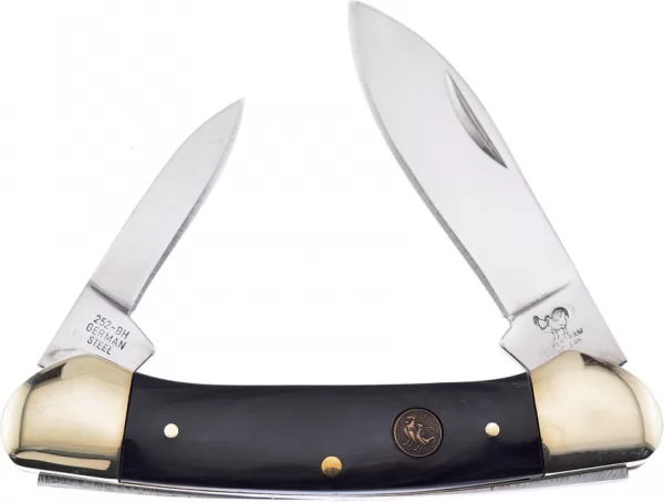 Hen & Rooster Canoe Buffalo Horn knives HR252BH
