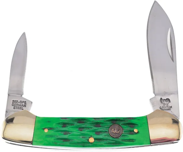 Hen & Rooster Canoe Green Pick Bone knives HR252GPB