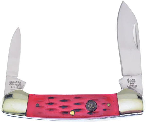 Hen & Rooster Canoe Red Pick Bone knives HR252RPB