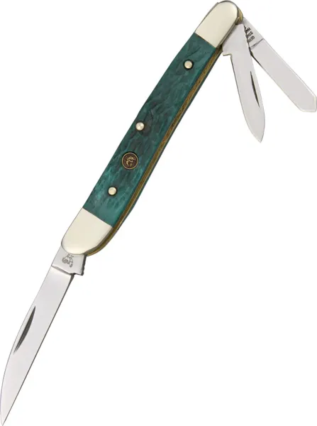 Hen & Rooster Wharncliffe Whittler Green knives HR263GPB