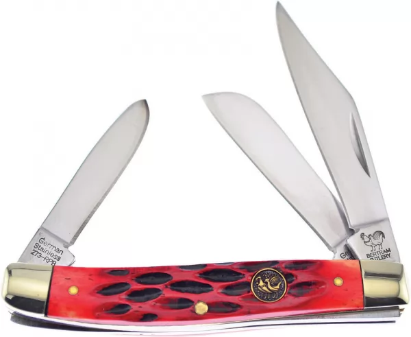 Hen & Rooster Stockman Red Bone knives HR273RPB