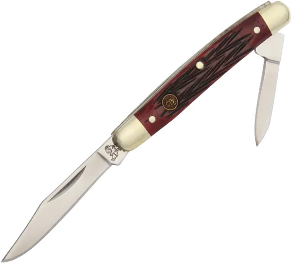 Hen & Rooster Pen Knife Red Pick Bone knives HR302RPB