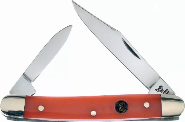 Hen & Rooster Pen Knife Red Smooth Bone knives HR302RSB