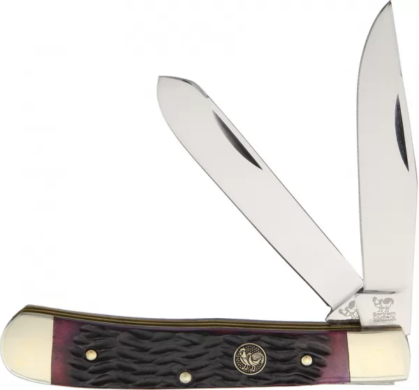Hen & Rooster Trapper Brown Pick Bone knives HR312BRPB