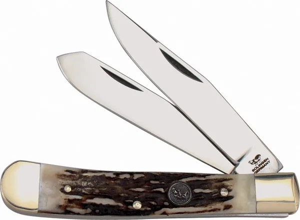Hen & Rooster Trapper Deer Stag knives HR312DS