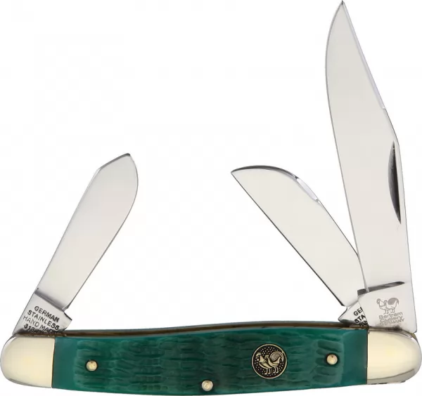 Hen & Rooster Stockman Green Pick Bone knives HR313GPB