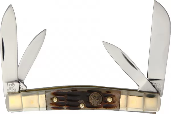 Hen & Rooster Congress Antique Green Bone knives HR324CAGB