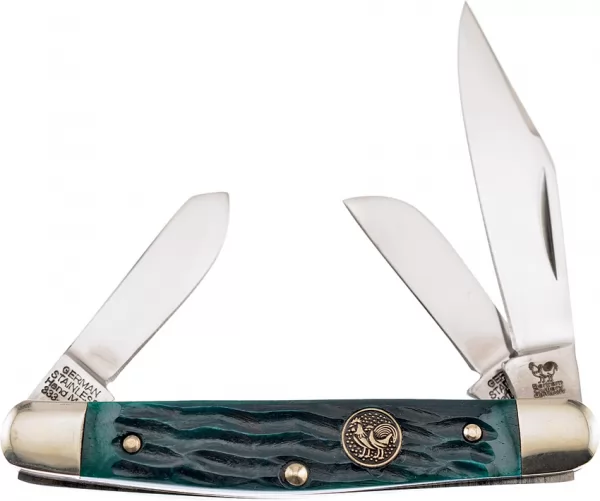 Hen & Rooster Stockman Green Pick Bone knives HR333GPB