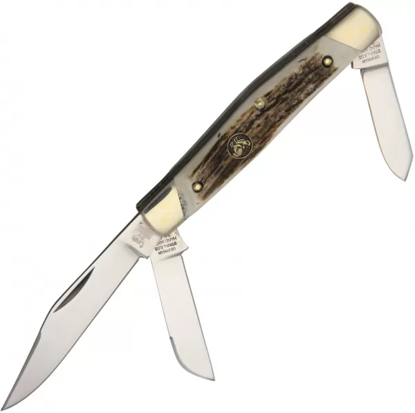 Hen & Rooster Stockman Deer Stag knives HR343DS