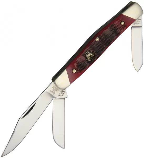 Hen & Rooster Stockman Red Pick Bone knives HR343RPB
