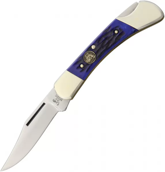 Hen & Rooster Lockback Dark Blue Jig Bone knives HR351DBJB