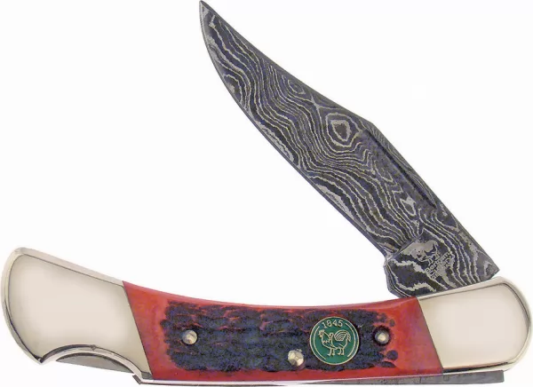 Hen & Rooster Damascus Lockback knives HR351RPBD