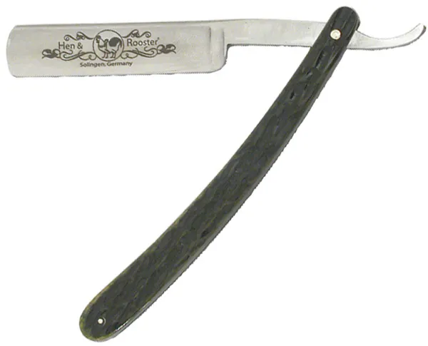 Hen & Rooster Straight Razor Green Pick Bone knives HR401GPB