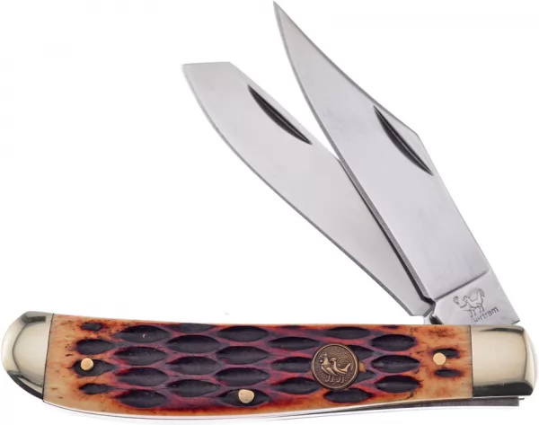 Hen & Rooster Trapper Brown Bone knives HR412BRPB