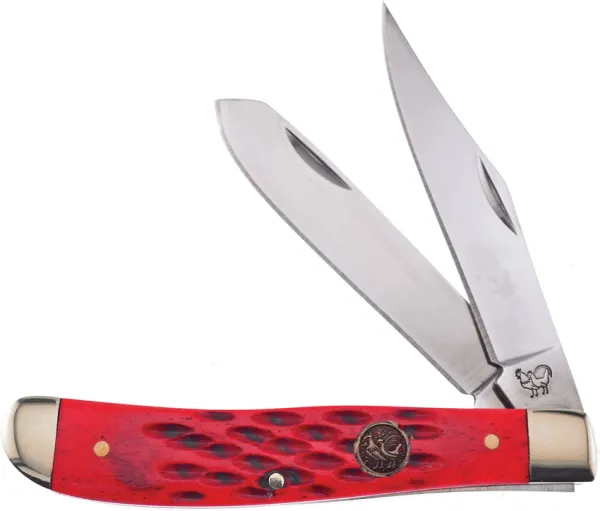 Hen & Rooster Trapper Red Bone knives HR412RPB