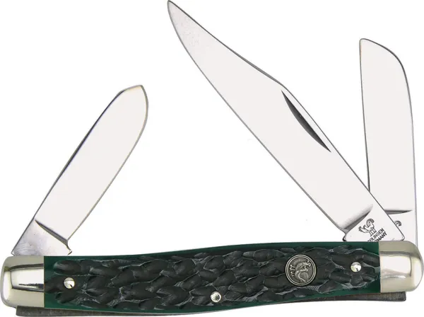 Hen & Rooster Stockman Green Pick Bone knives HR413GPB