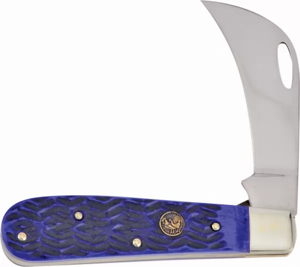 Hen & Rooster Hawkbill Blue Pick Bone knives HR441BLPB