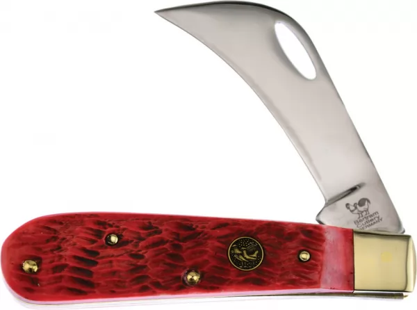 Hen & Rooster Hawkbill Red Pick Bone knives HR441RPB