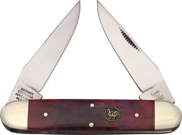 Hen & Rooster Muskrat Brown Smooth Bone knives HR462BRB