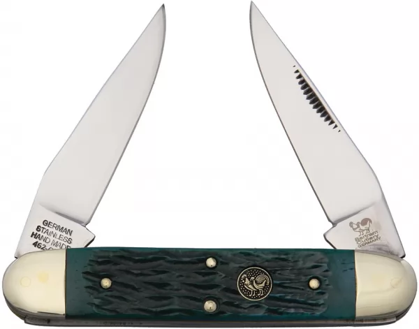 Hen & Rooster Muskrat Green Pick Bone knives HR462GPB