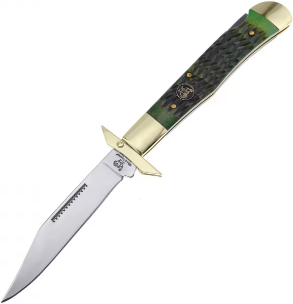 Hen & Rooster Cheetah Antique Green Bone knives HR6112AGB