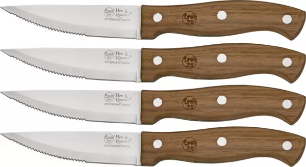 Hen & Rooster Four Piece Jumbo Steak Set knives HRI030