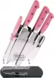Hen & Rooster Seven Piece Kitchen Set Pink - HRI036