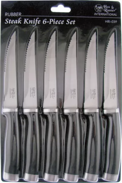 Hen & Rooster International 6 Pc Steak Set knives HRI039