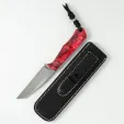 Jack Wolf Knives Collusion Fixed Blade Red Abal JW43093