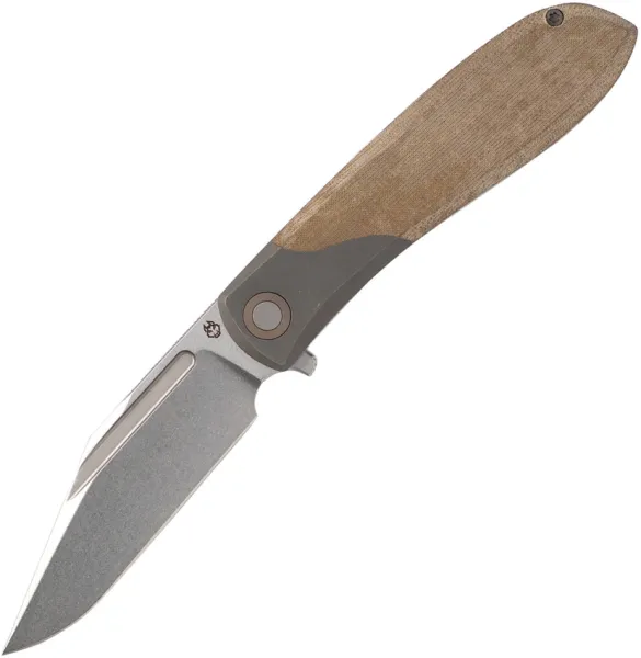 Jack Wolf Knives Scuffle Green Linen Micarta JW54343