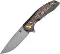 Kansept Knives Accipiter Framelock Damascus - K1007E4