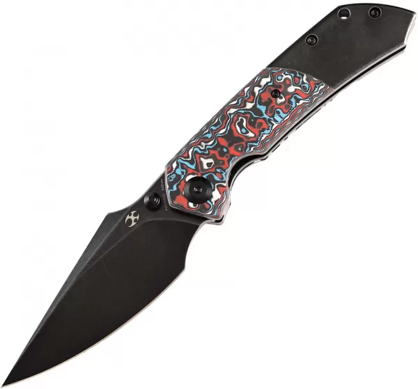 Kansept Knives Fenrir Linerlock Red-Blk CF K1034A10
