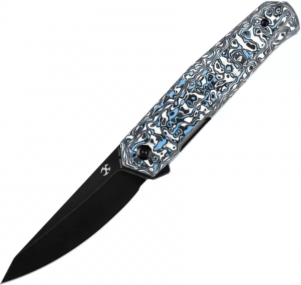 Kansept Knives Integra Framelock Blue-Wht CF K1042B2