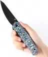 Kansept Knives Integra Framelock Blue-Wht CF K1042B2