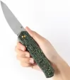 Kansept Knives Integra Framelock Grn-Yel CF K1042B3