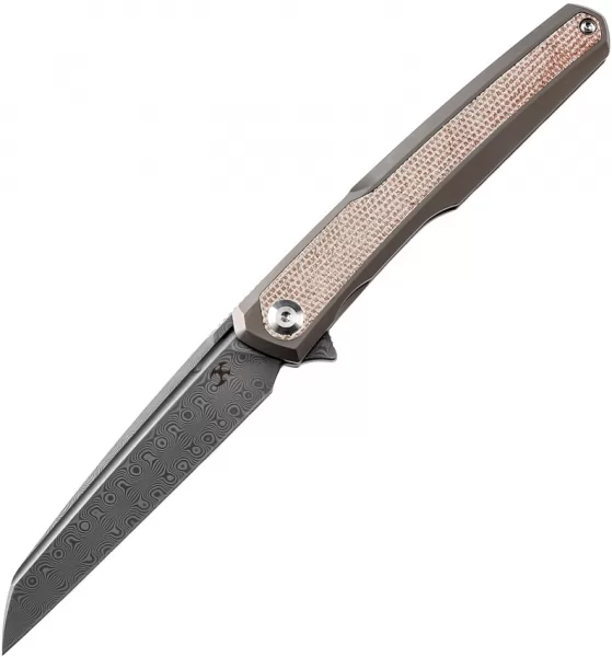 Kansept Knives Arcus Framelock Damascus K1046D1