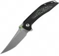Kansept Knives Baku Linerlock Blk/Grn CF - K1056A7