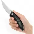 Kansept Knives Baku Linerlock Blk-Grn CF K1056A7